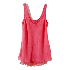 Vintage Victoria’s Secret Light Sleeveless Textured Nightgown Ruffled Underlay